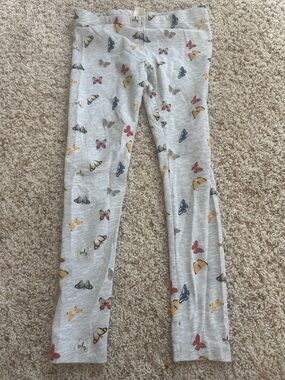 Tucker + Tate Heather Gray Butterfly Leggings with Yellow and Navy Accents